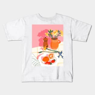 Still Life With Daffodils Kids T-Shirt